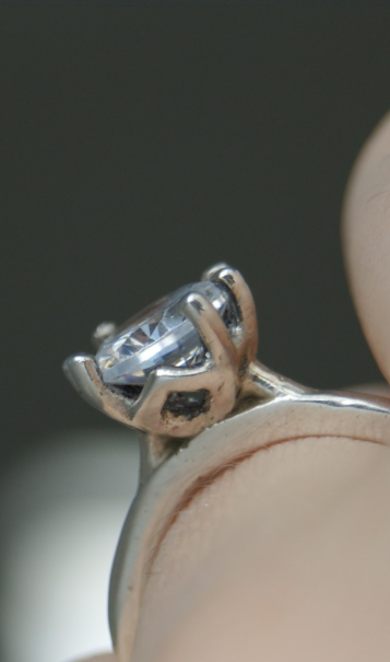 Anillo de compromiso Elora | Solitario de inspiración élfica con diamante en oro blanco 14k, a tu talla